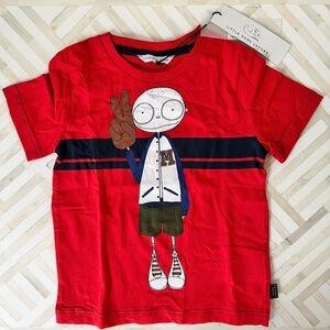 MARC JACOBS Kids Peace Red Tee, Size 3 - NEW